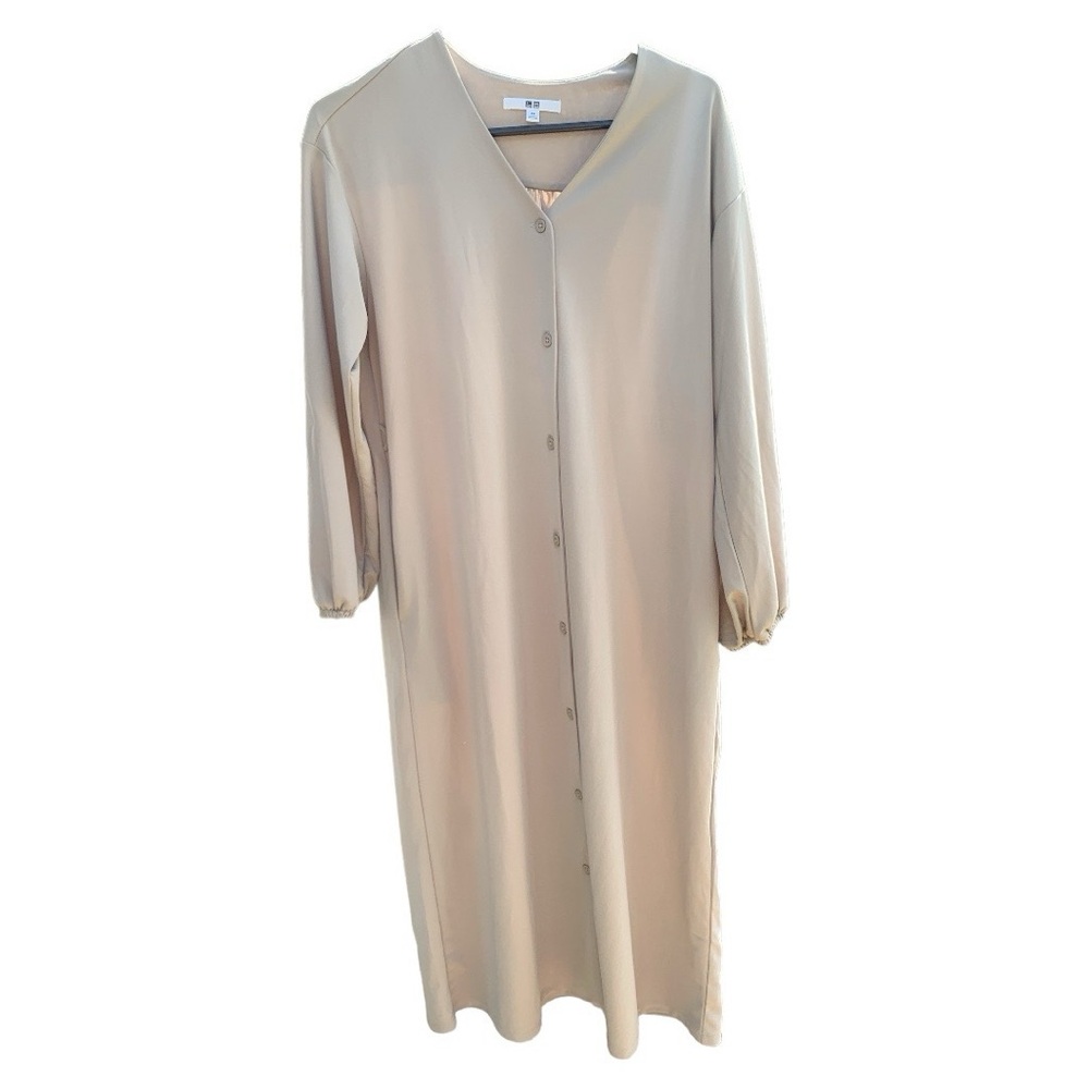 Uniqlo Tan Button Down Dress